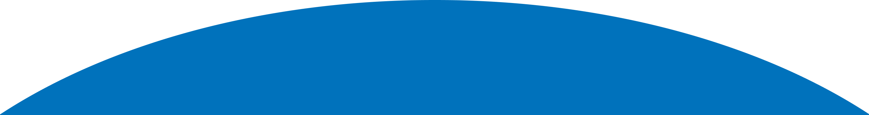 blue half oval decoration